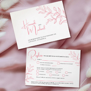 Rose rameau rose option mariage événement RSVP