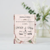 Rose Ranniculus Wedding Invitation for you (Debout devant)