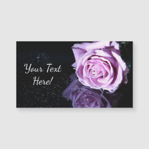 Rose Réflexion Carte de visite magnétique