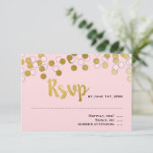 Rose | Réponse du Bat mitzvah Gold Confetti RSVP (Debout devant)