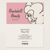 Rose Retro Bombshell Beauty Maquillage Artiste fil (Devant & derrière)