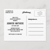 Rose rétro gras | Invitation de la fête de graduat (Dos)