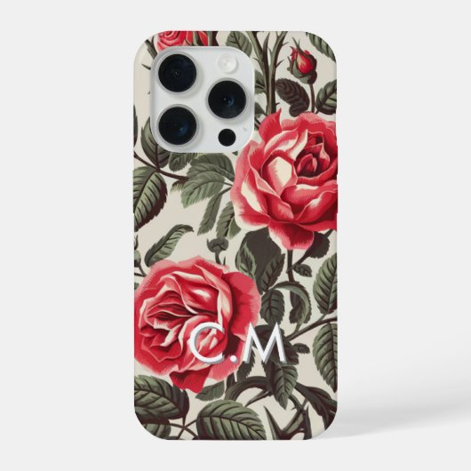Rose Reverie Monogram coque iphone (Verso)
