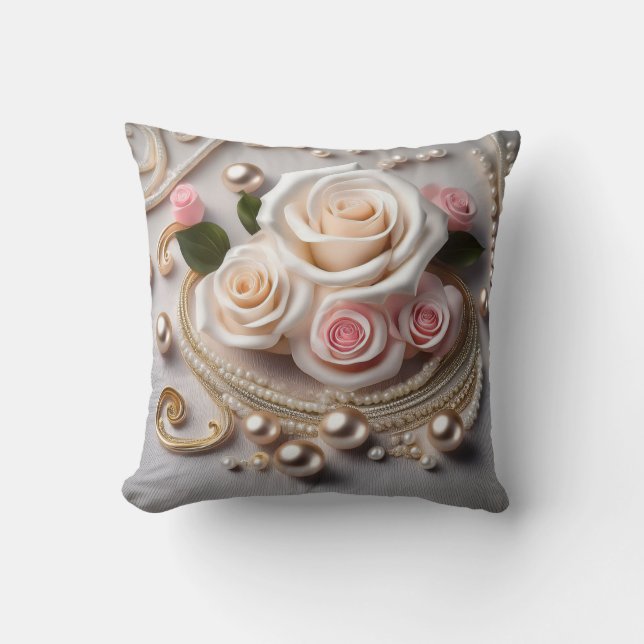 Rose réversible et Coussin Pearl (Recto)