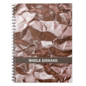 Rose rocheux Carnet Monogramme or  (Devant)