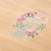 Rose Romantics Bridal Acrylique Invitation (Poser)