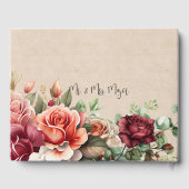 Rose romantique Floral Eucalyptus Livre d'or (Verso)