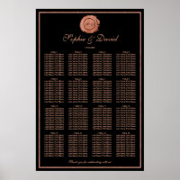 Rose romantique Monogramme d'or Mariage Tableau de