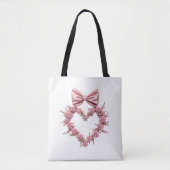 Rose romantique Sac fourre-tout de coeur parfait p (Devant)