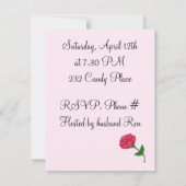Rose rose 30e anniversaire Invitation (Dos)