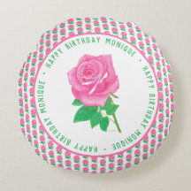 Rose rose Anniversaire Coussin