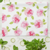 Rose rose aquarelle floral Cuisine Serviettes (Plié)