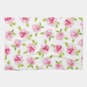 Rose rose aquarelle floral Cuisine Serviettes (Horizontal)