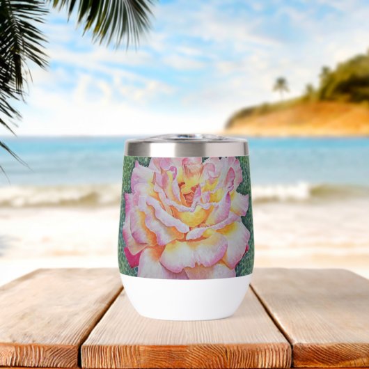 Rose rose au printemps (Plage (pivotée))
