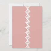 Rose rose avec Baby shower vert Invitation (Dos)