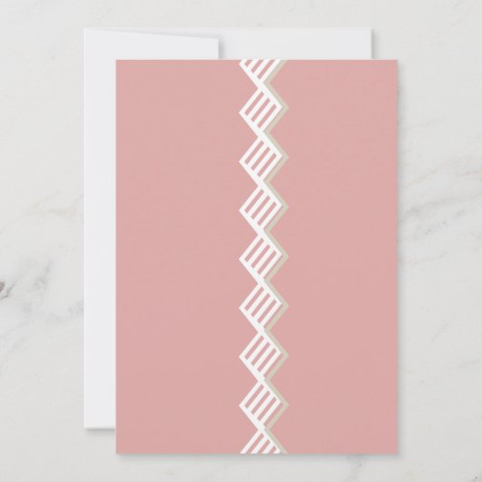 Rose rose avec Baby shower vert Invitation (Dos)