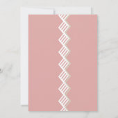 Rose rose avec Baby shower vert Invitation (Dos)