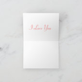 Rose rose avec carte de note Dew (Intérieur)