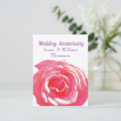 Rose rose belle invitation anniversaire (Debout devant)