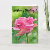 Rose Rose Bud Ouverture Art Carte Anniversaire (Devant)