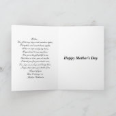 Rose rose carte de la fête des mères avec poème (Intérieur)