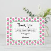 Rose rose Carte de remerciements d'anniversaire (Debout devant)