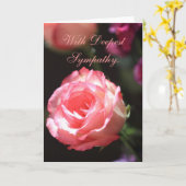 Rose rose, Carte de Sympathie (Fleur jaune)