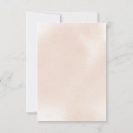 Rose rose classique Mariage menu Choix RSVP (Dos)