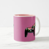 Rose rose Dala Cheval Mug (Devant droit)