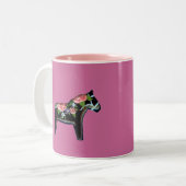 Rose rose Dala Cheval Mug (Devant gauche)
