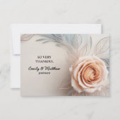 Rose Rose Dew Drops Designer Carte de remerciement (Devant)