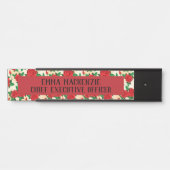 Rose Rose élégant Nom du bureau Plaque de porte Si (Devant)