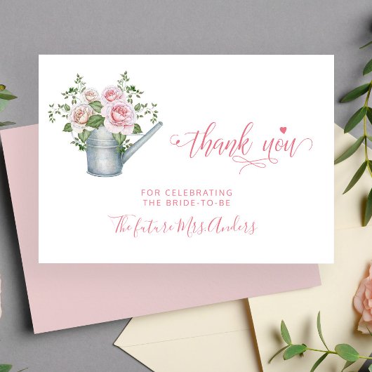 Rose rose élégante douche nuptiale merci