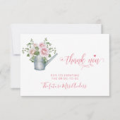 Rose rose élégante douche nuptiale merci (Devant)