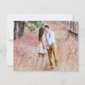 Rose rose Enregistrer la carte de date avec photo (Dos)