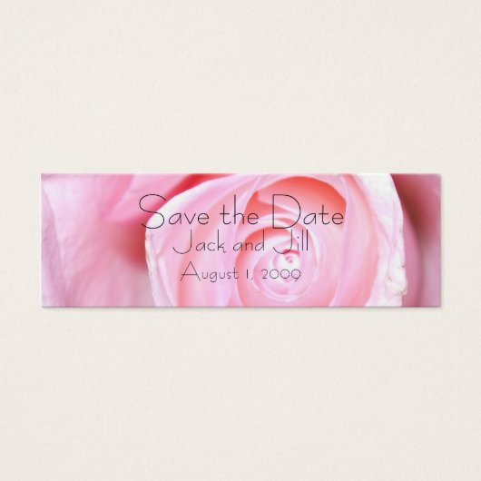 Rose rose, Enregistrer la date (Devant)