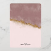 Rose rose et or Enregistrer le Faire-part de maria (Verso)