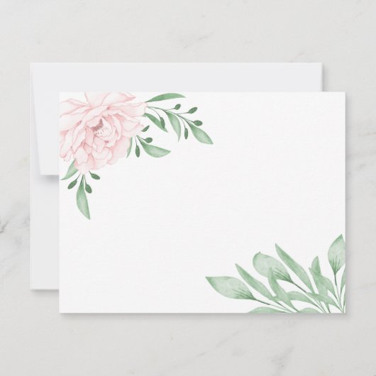 Rose Rose Eucalyptus Funérailles Merci Note (Dos)