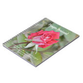 Rose rose Fleur foi Journal de prière (Côté gauche)