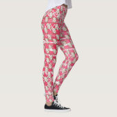 Rose rose Floral Aztec Motif Leggings (Droite)
