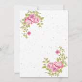 Rose rose floral Confetti Douche Invitation (Dos)