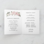 Rose Rose Floral Élégant programme de livret de ma (Intérieur)