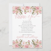 Rose Rose Floral Floroms Baby shower Merci (Devant)