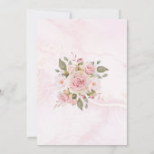 Rose Rose Floral Floroms Baby shower Merci (Dos)