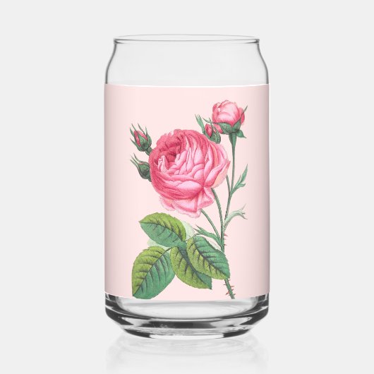 Rose rose florale moderne pastel (Recto)