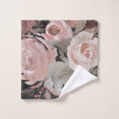Rose Rose Glitter Roses Dark Floral Glam Elegant (Gant de toilette)