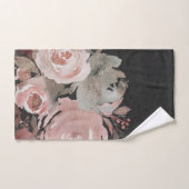 Rose Rose Glitter Roses Dark Floral Glam Elegant (Serviette à main)