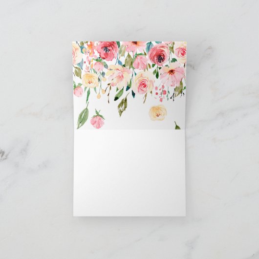 Rose Rose Gold Croix Merci Note (Intérieur)