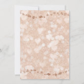 Rose Rose Gold Hearts Bridal Shower Invitations (Dos)