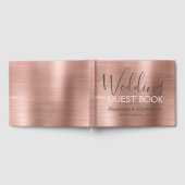 Rose Rose Gold Mariage métal Livre d'invité (Complet)